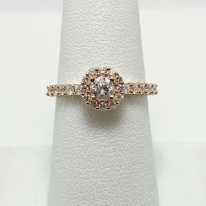 New! $2970 Noam Carver Dia.14k RG Engagement Ring